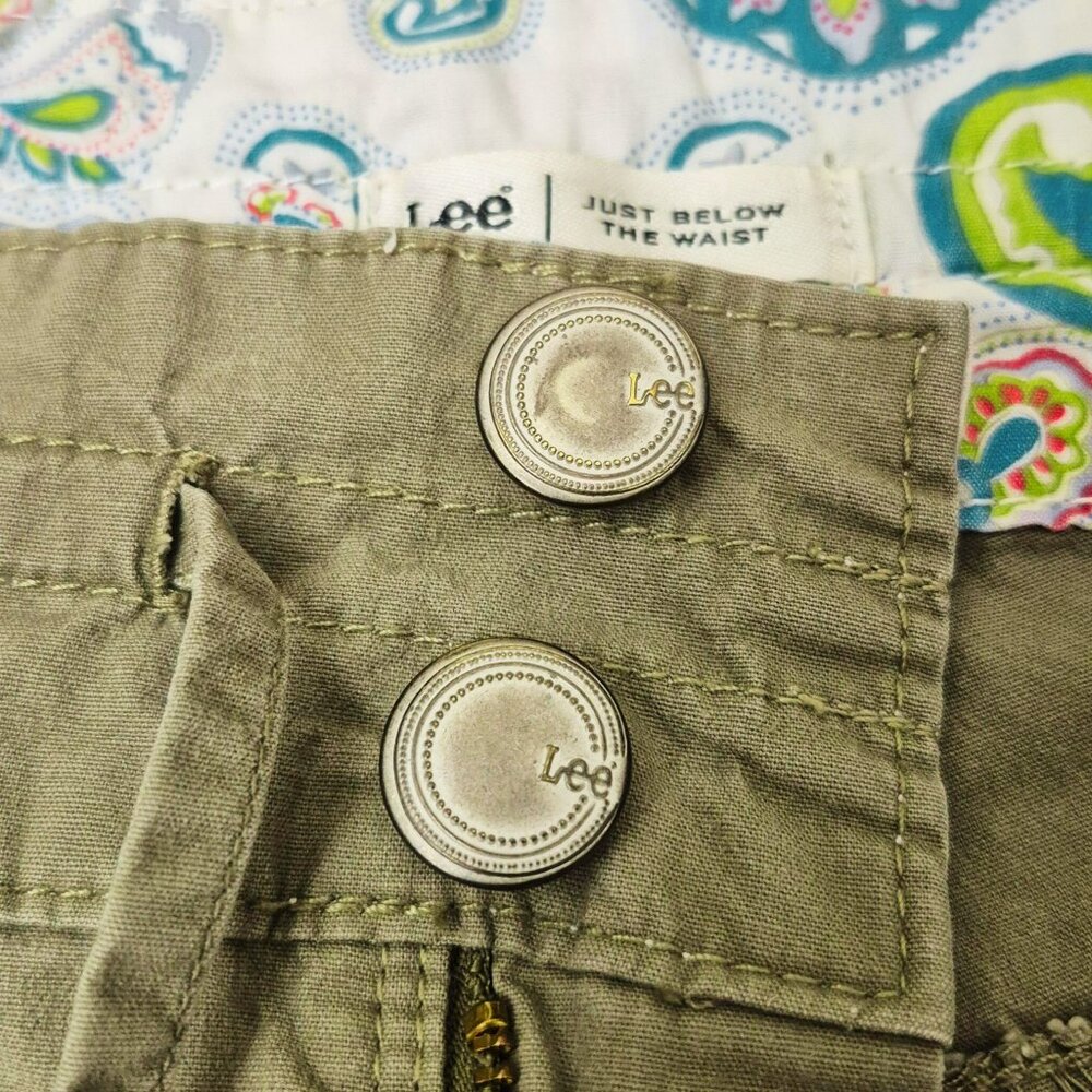 Vintage Lee Just Below The Waist Light Green Capri Pants, Stretch, Women's 10M - Picture 4 of 11